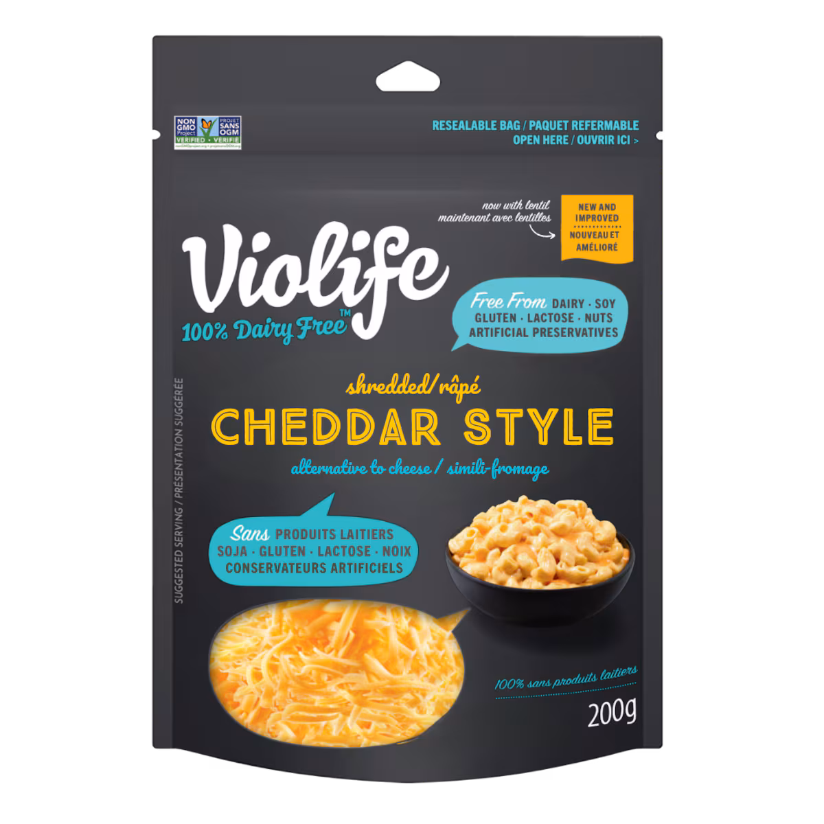 Fromage style cheddar râpé