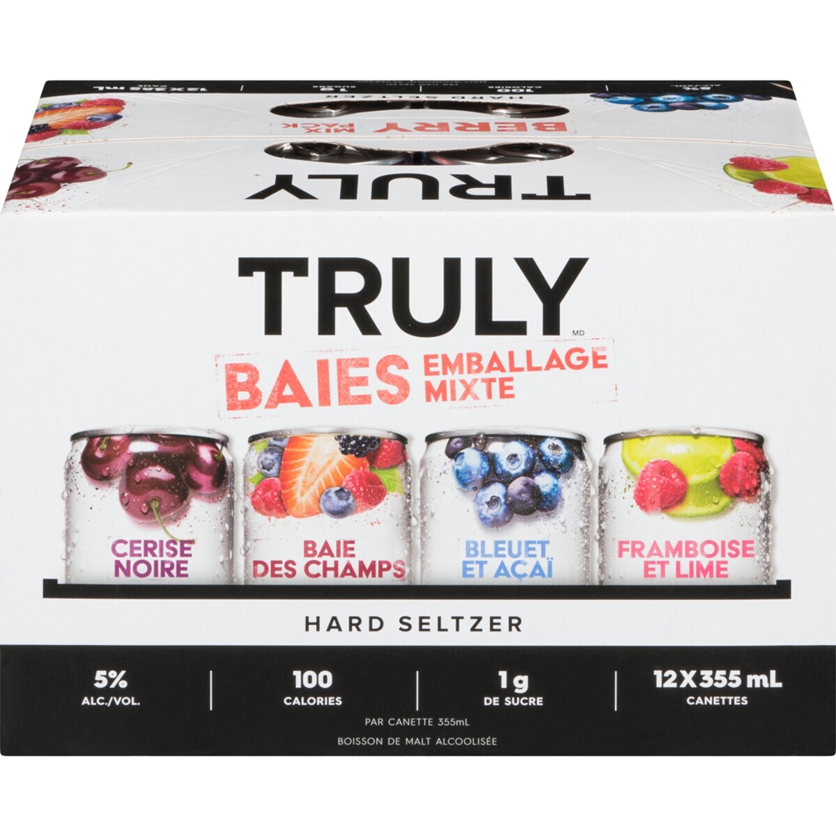 Boisson de malt alcoolisée baies emballage mixte hard seltzer caisse (Pièce didentité requise au moment du ramassage)
