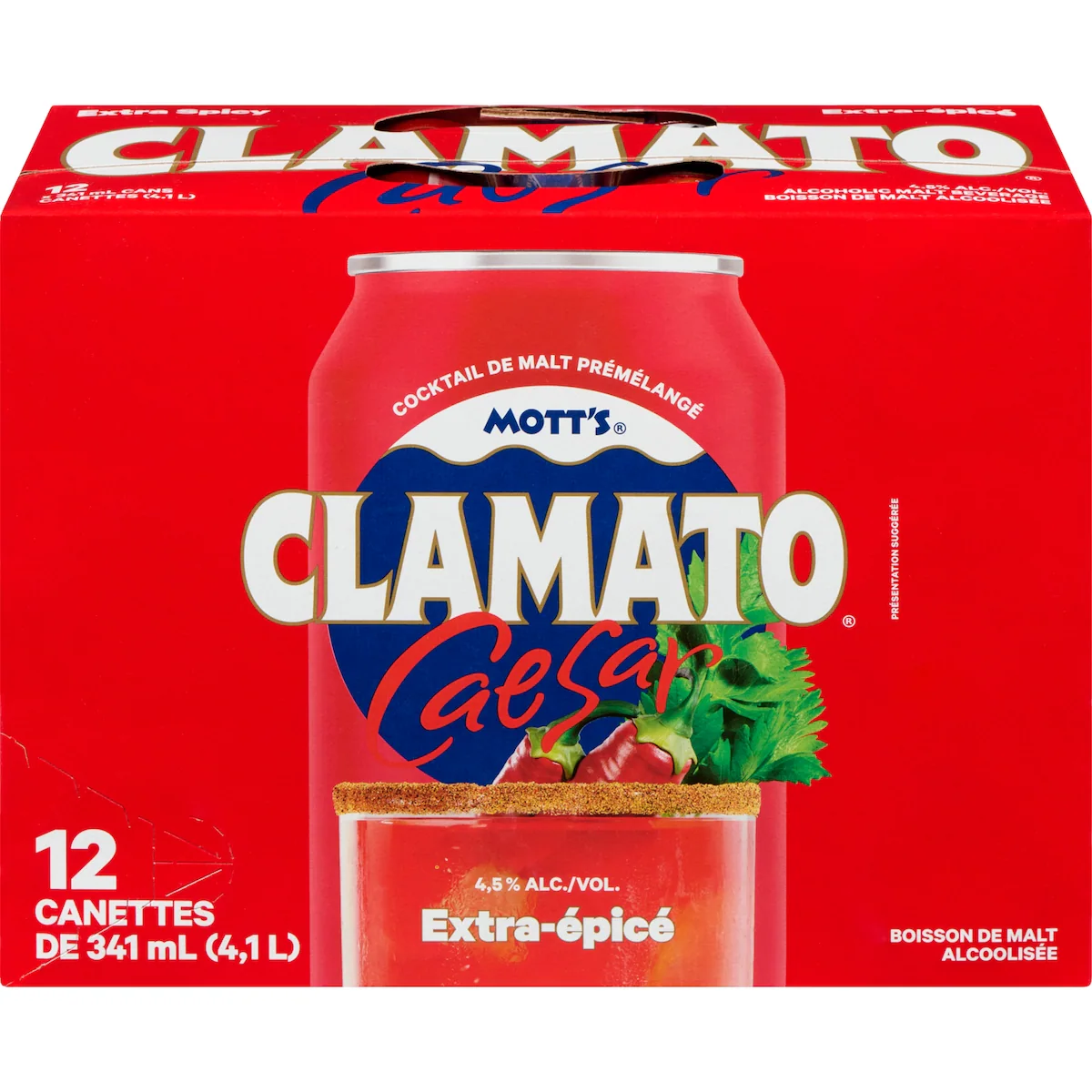 Caesar boisson de malt alcoolisée extra-épicé (Pièce didentité requise au moment du ramassage)