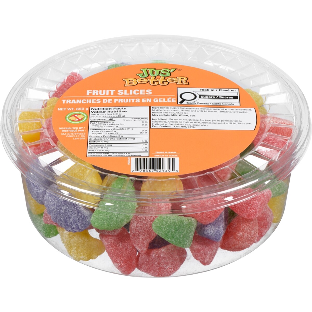 Tranches de fruits en gelée