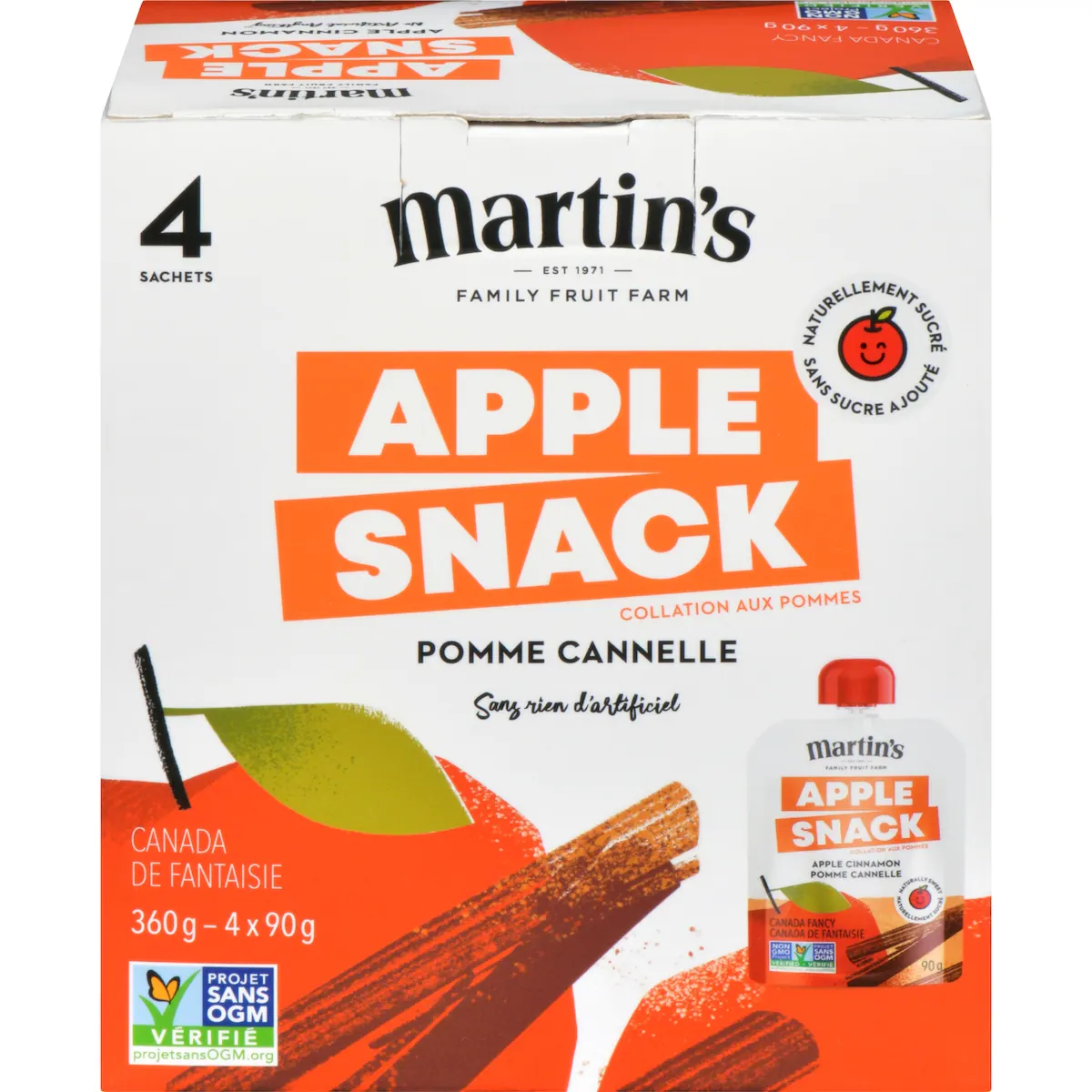 Collation aux pommes pomme cannelle