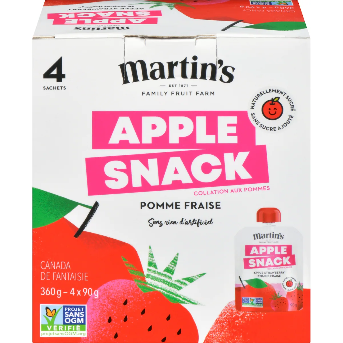 Collation aux pommes pomme fraise