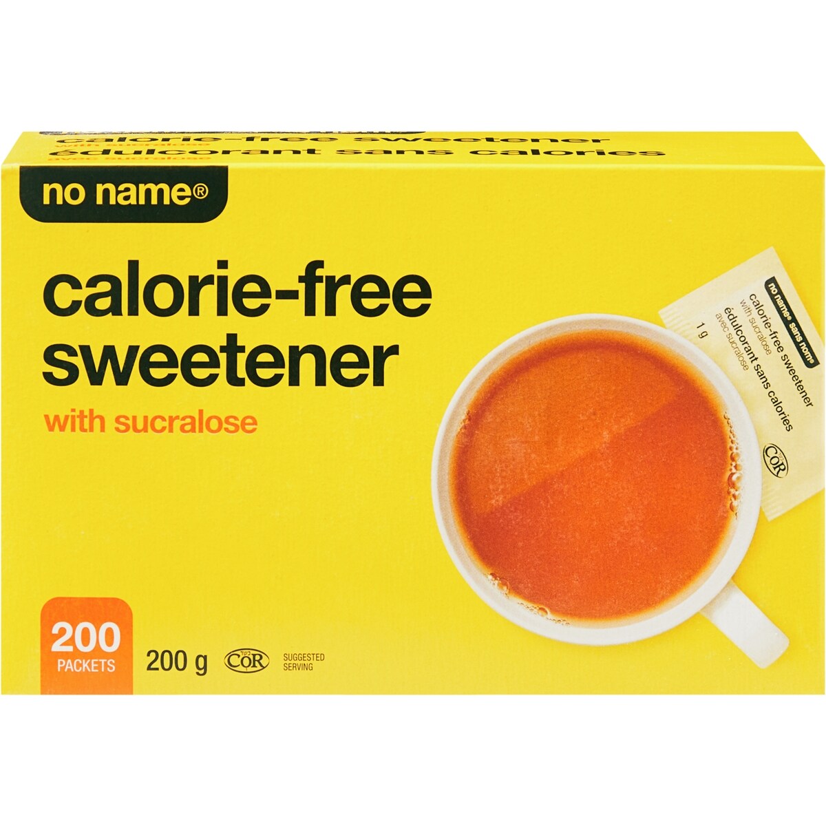 Édulcorant sans calorie avec sucralose 200 paquets