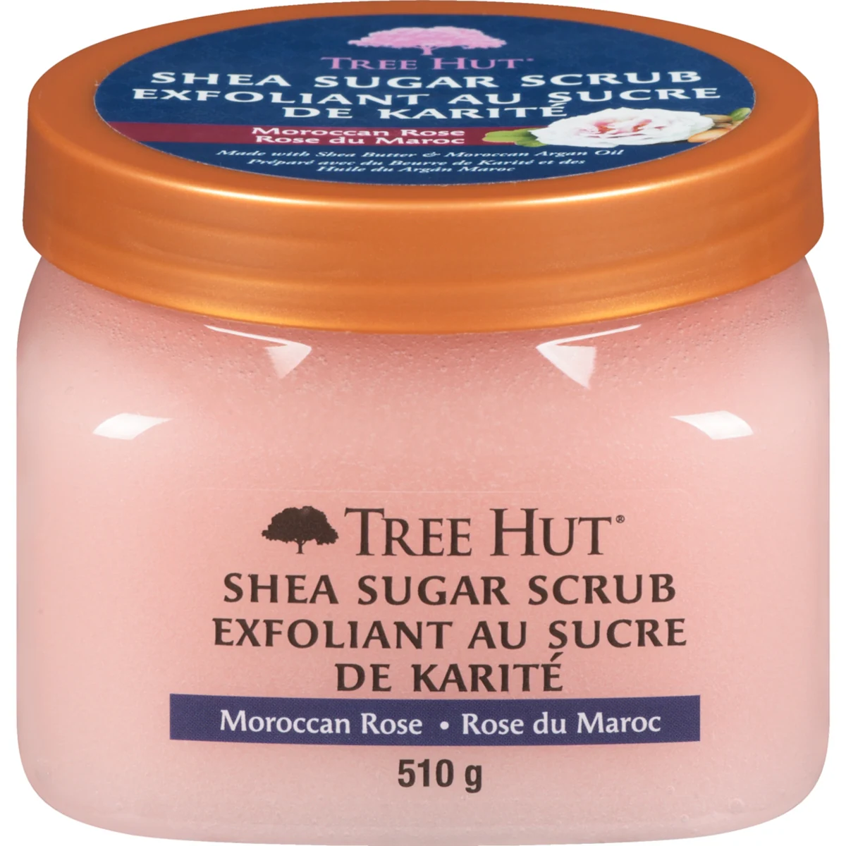 Exfoliant au sucre de karité rose du maroc