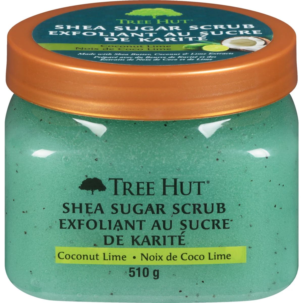 Exfoliant au sucre de karité noix de coco lime