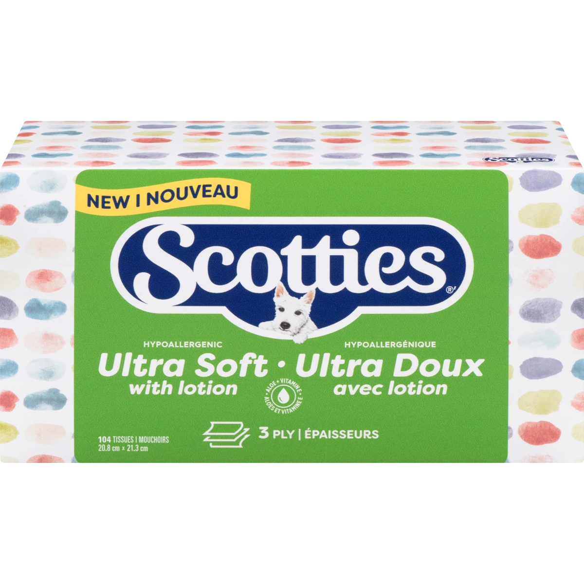 Ultra doux mouchoirs 3 épaisseurs avec lotion