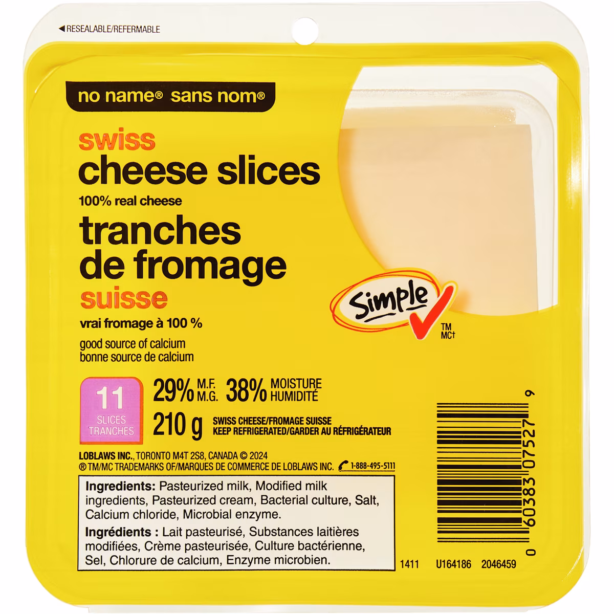 Tranches de fromage suisse