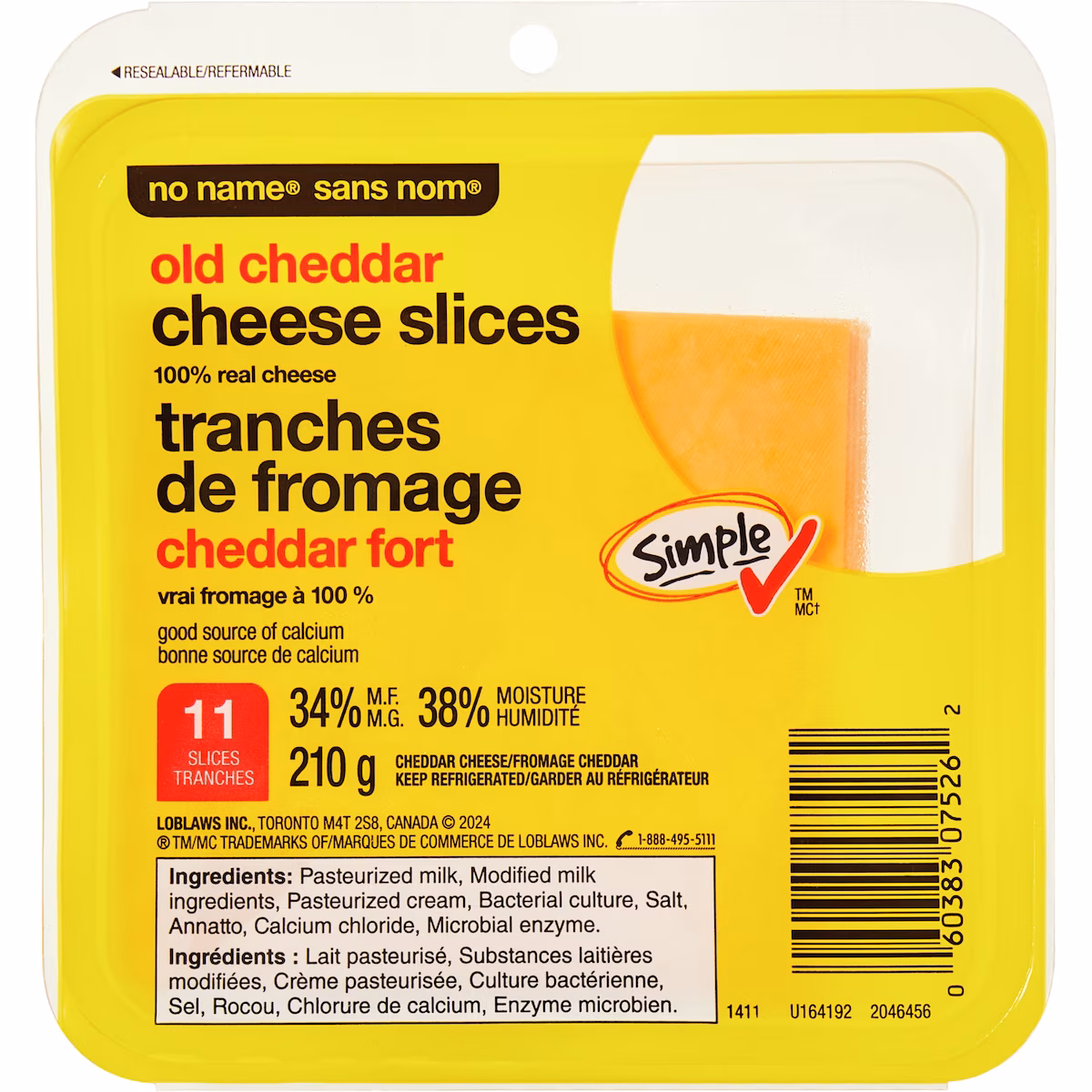 Tranches de fromage cheddar fort
