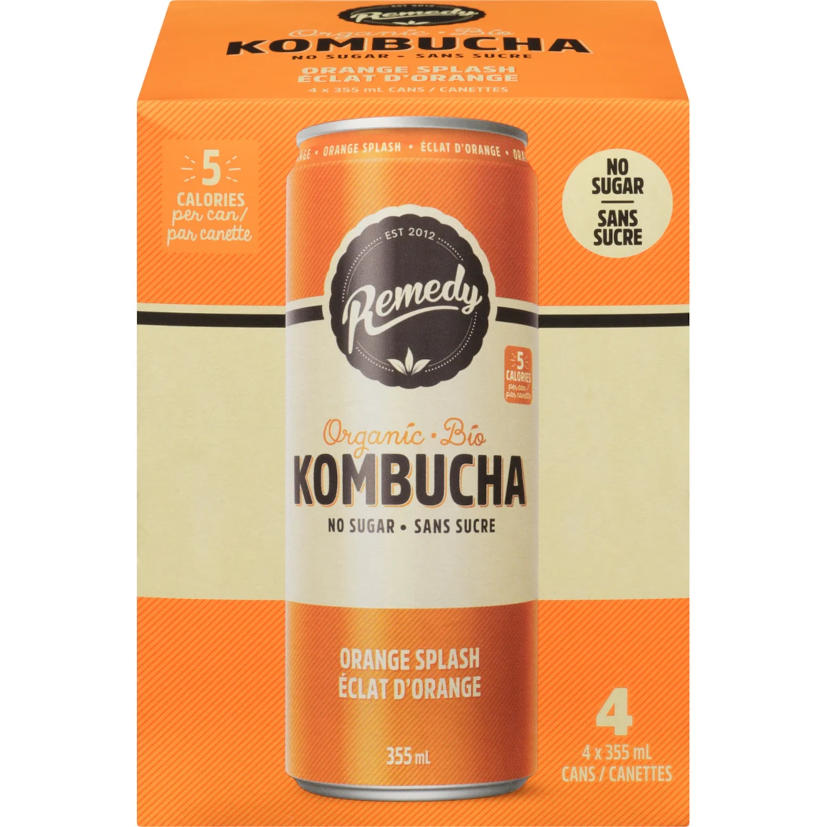 Kombucha bio éclat d'orange