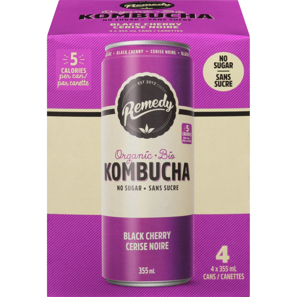 Kombucha bio cerise noire