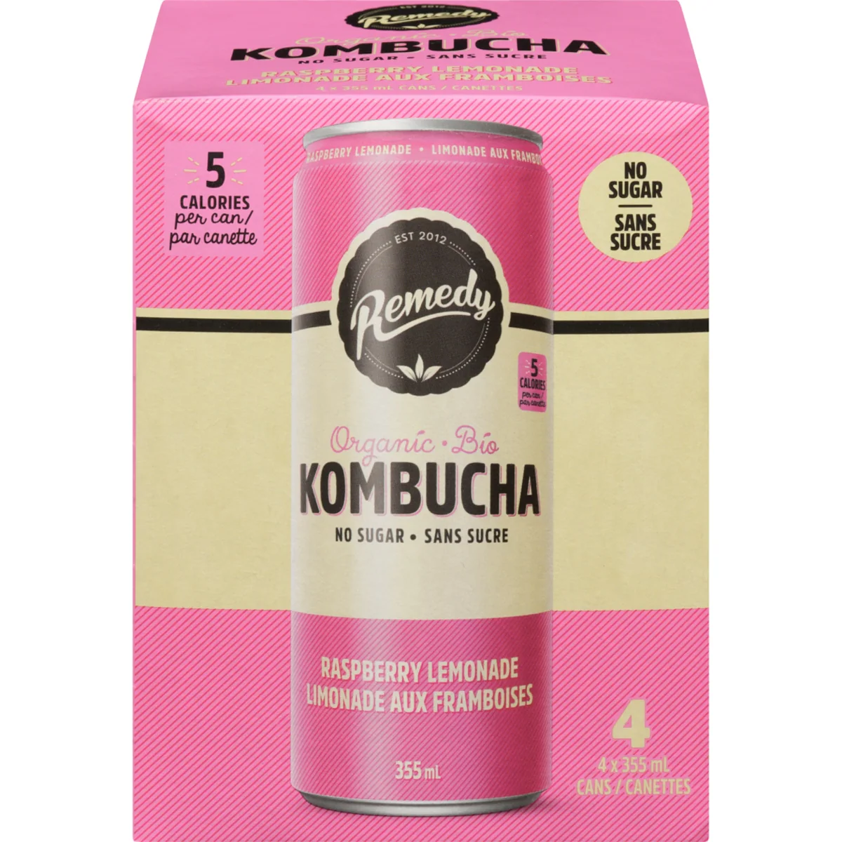 Kombucha bio limonade aux framboises