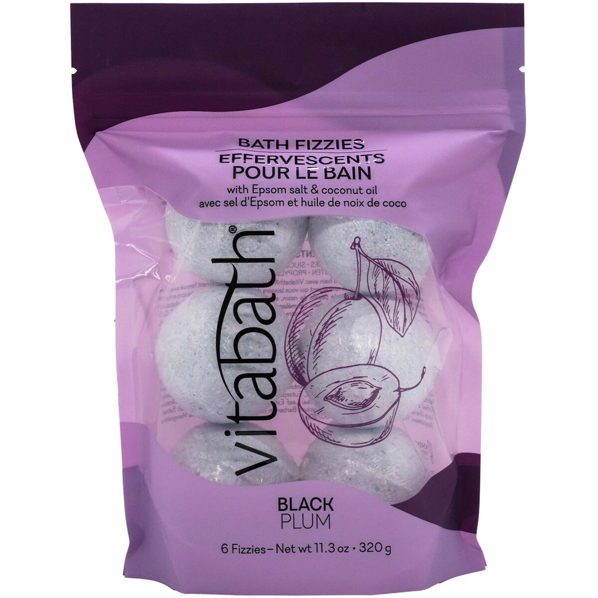 Fizzies de bain à la prune noire