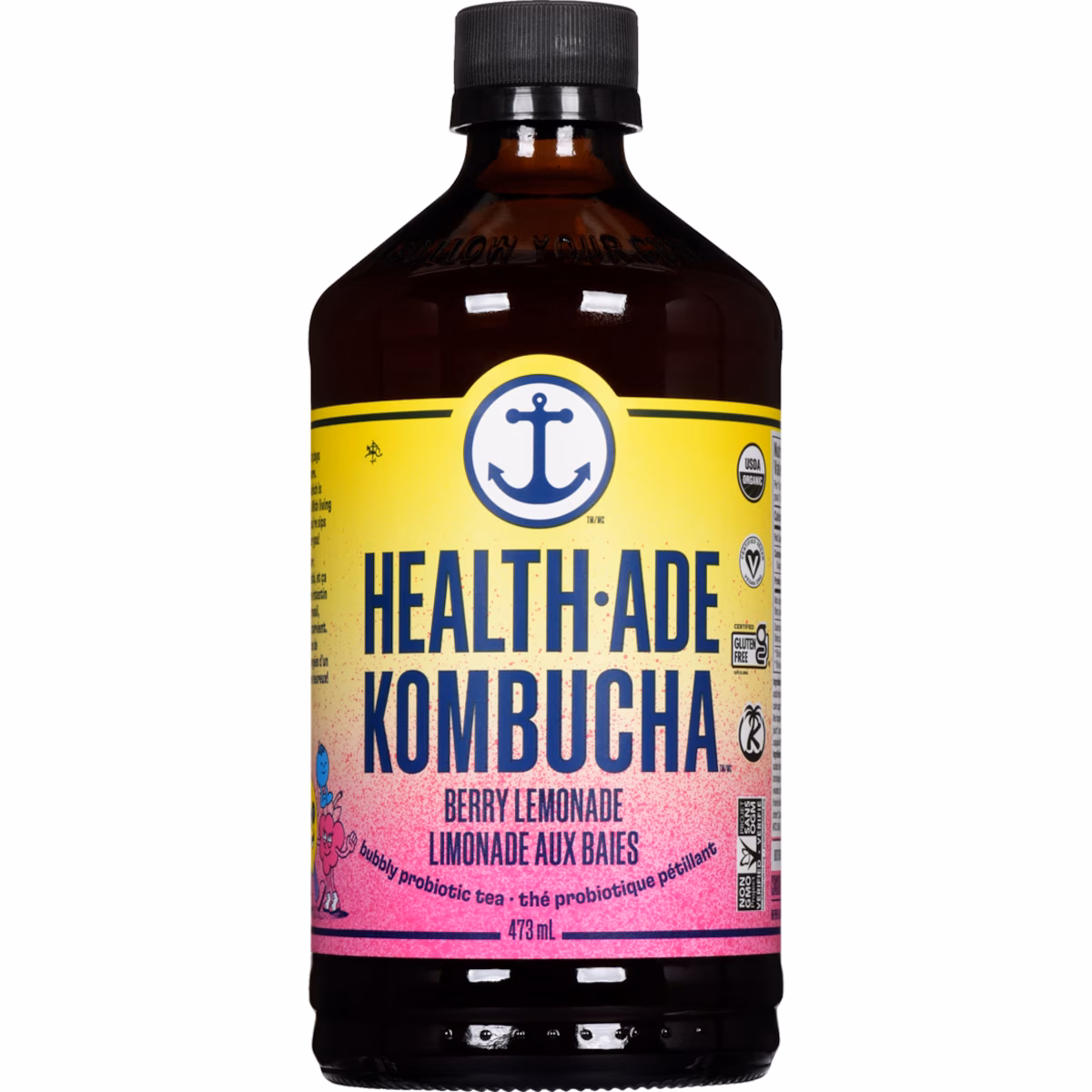 Kombucha thé probiotique pétillant limonade aux baies