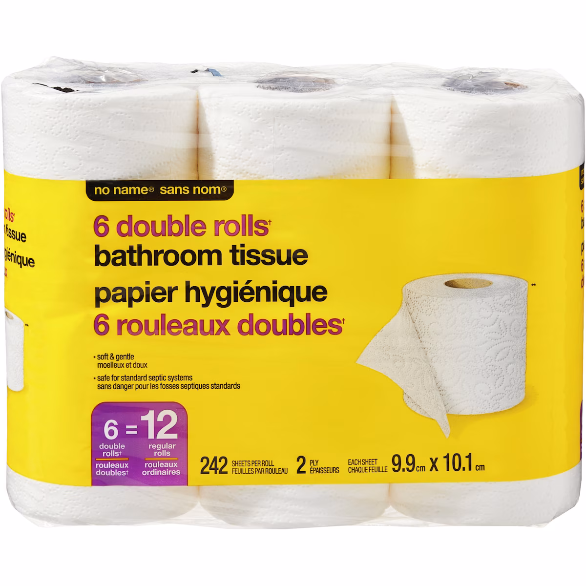 Lot de 6rouleaux doubles de papier hygiénique