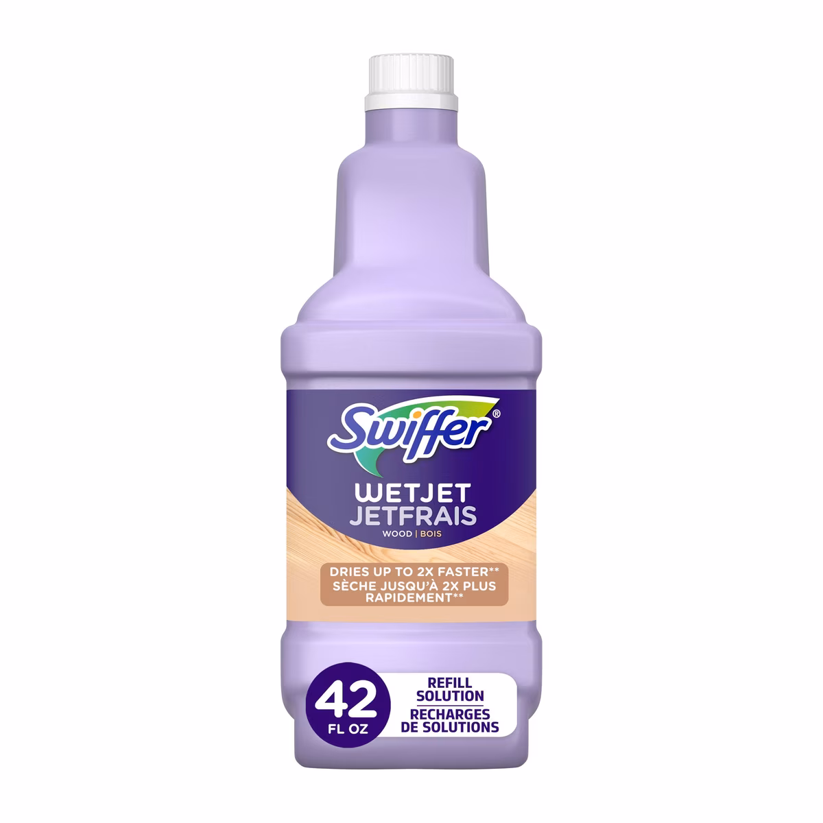 Recharge de nettoyant pour planchers en bois liquide pour balai vaporisateur JetFrais, formule à séchage rapide, 1,25&nbspL