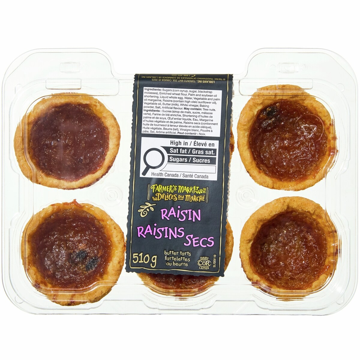 Tartelettes au beurre, raisins secs