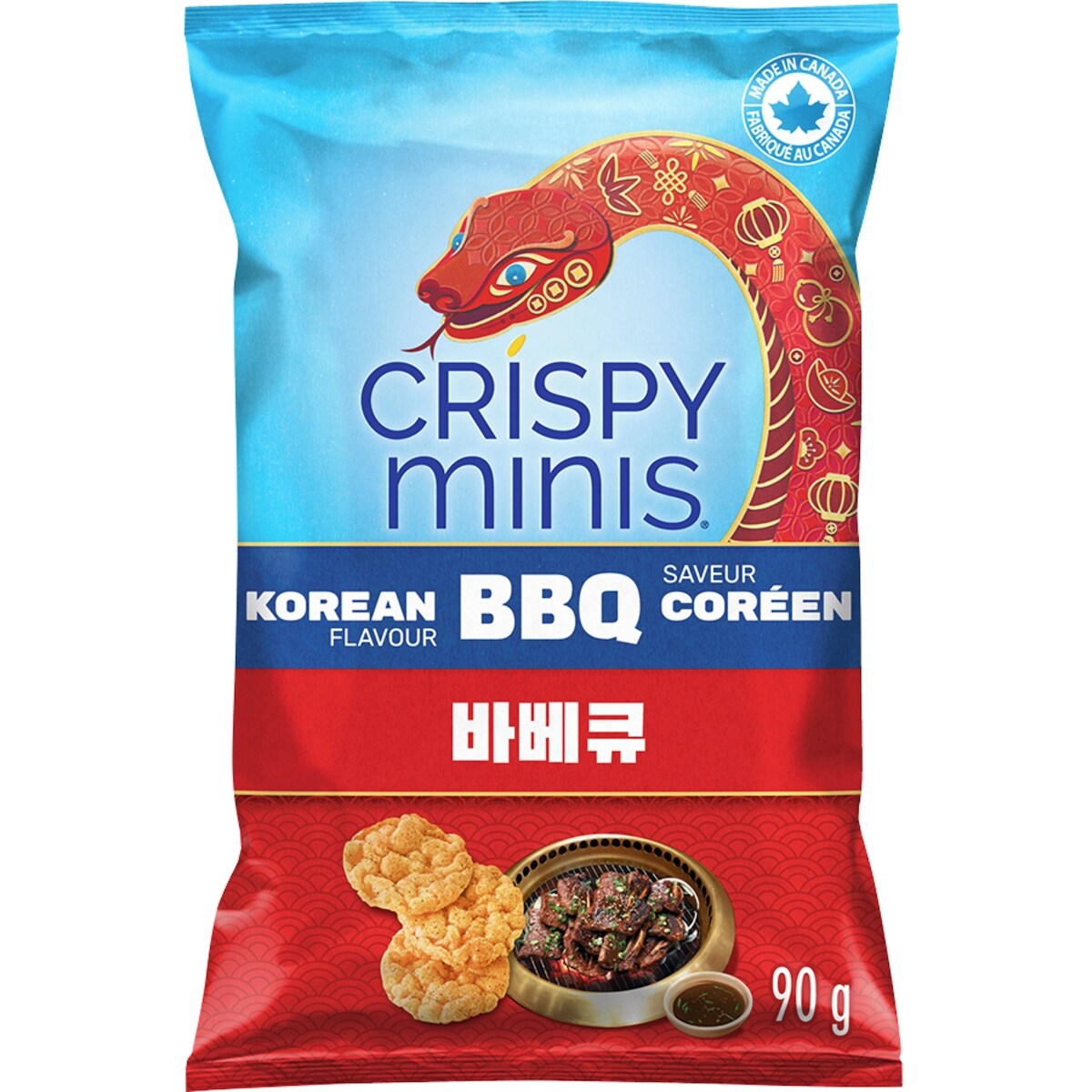 Crispy Minis galettes de riz brun saveur BBQ coréen