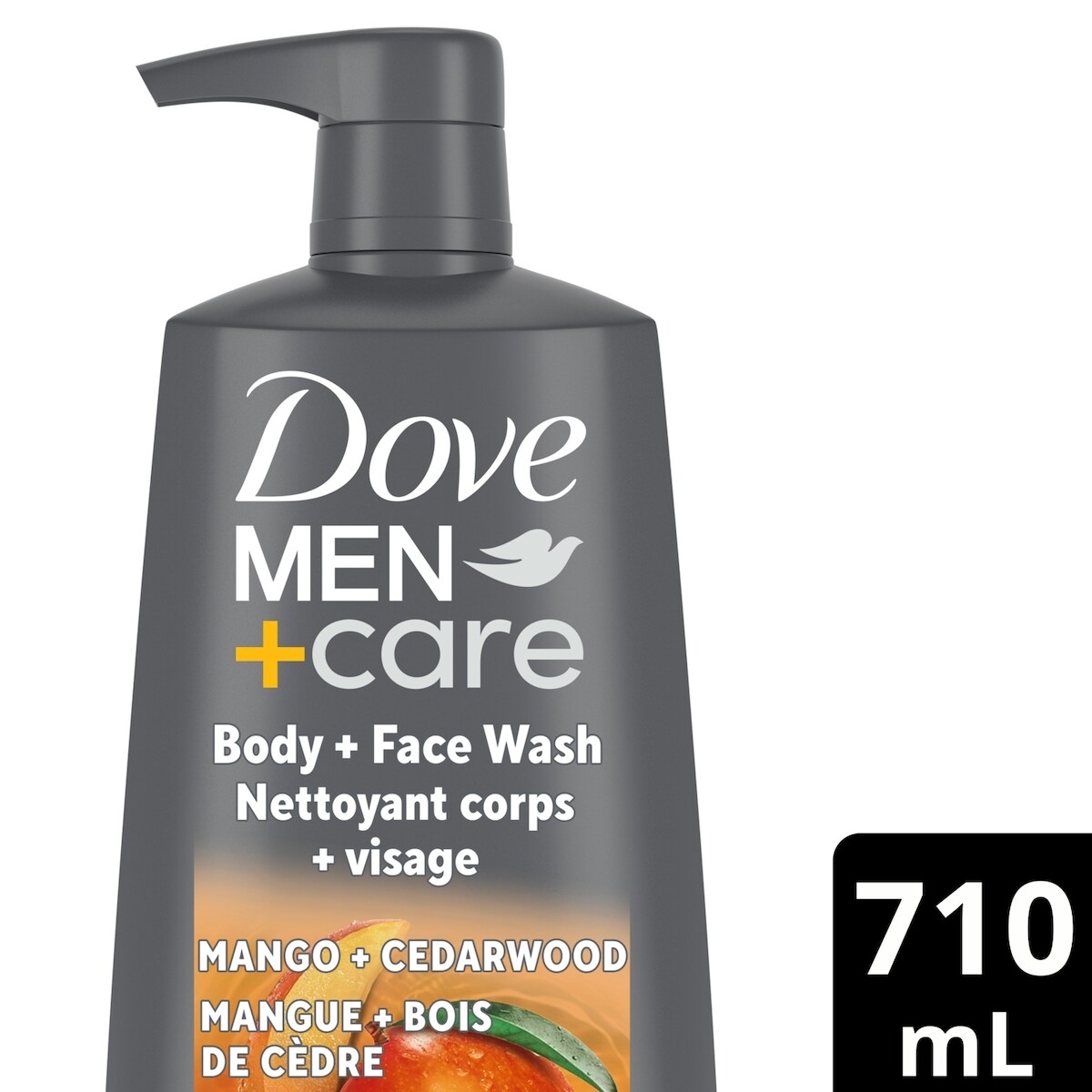 Gel Douche Corps et Visage, Mangue + Bois de Cèdre