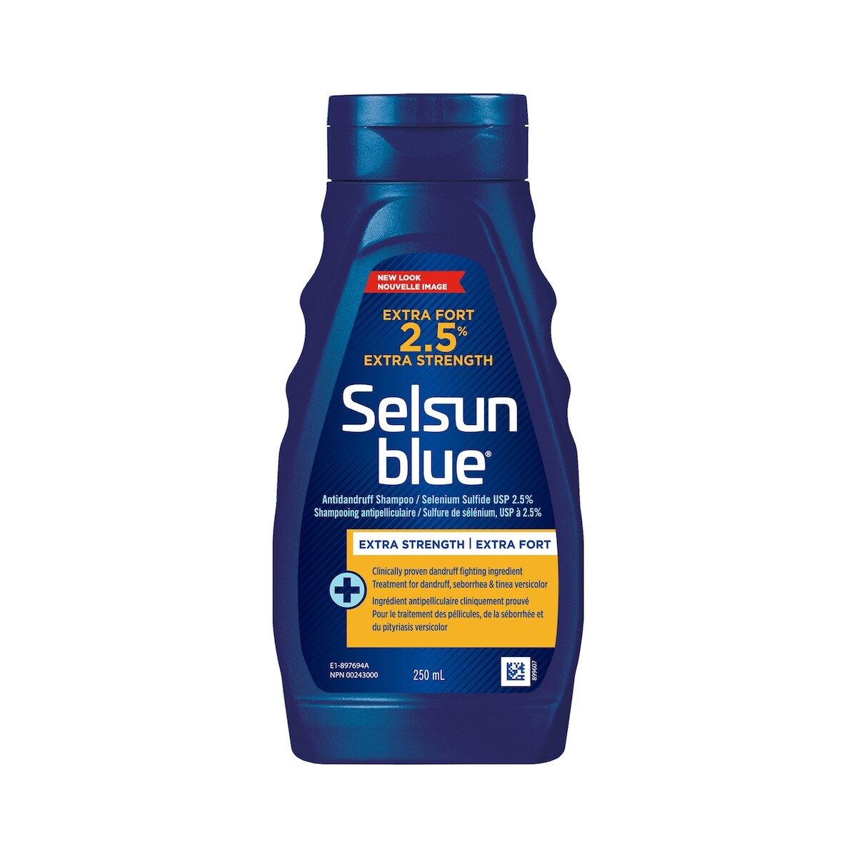 Shampooing antipelliculaire extra fort, formulé à base de 2,5% de sulfure de sélénium et de pro-vitamine B5