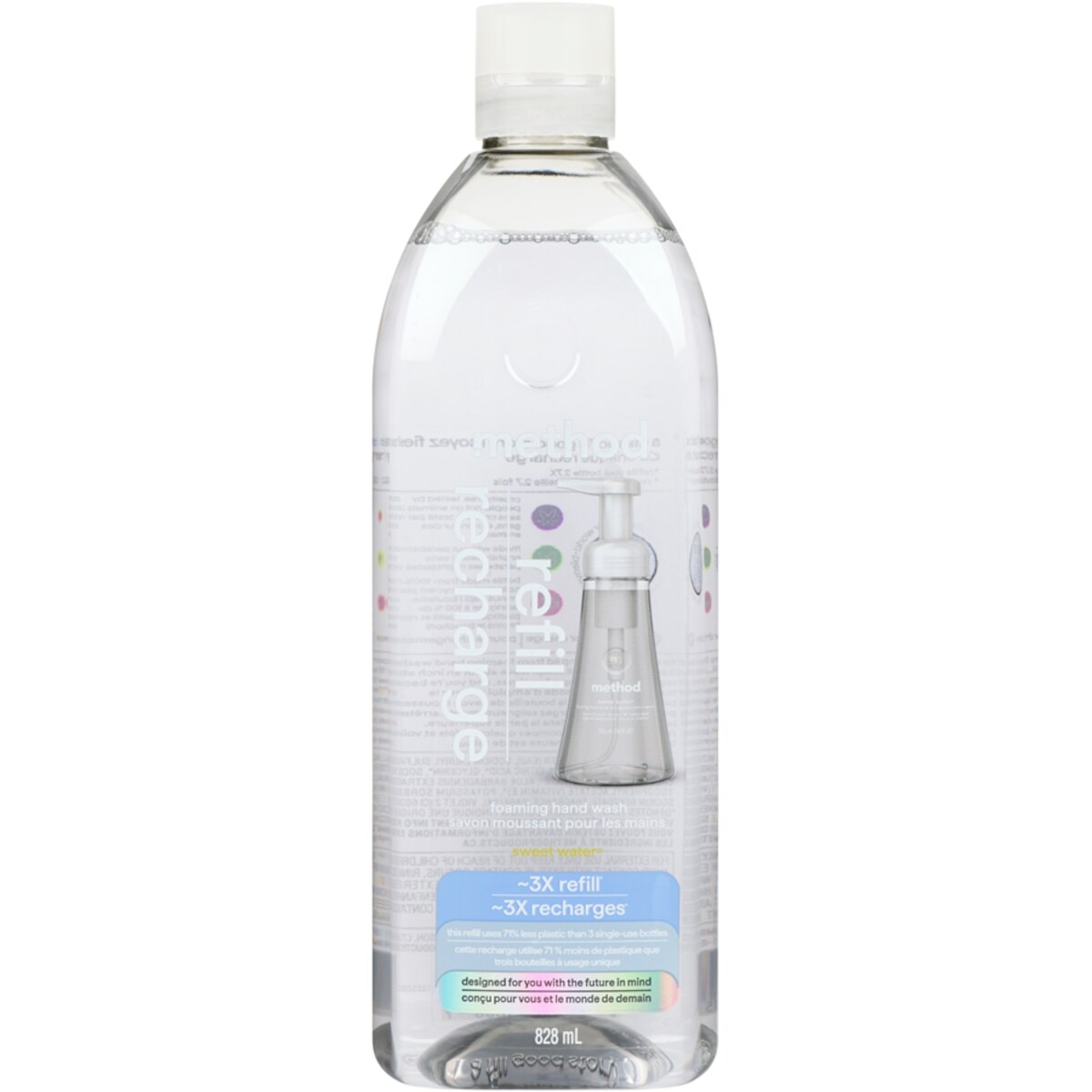 Savon moussant pur les mains sucré eau douce