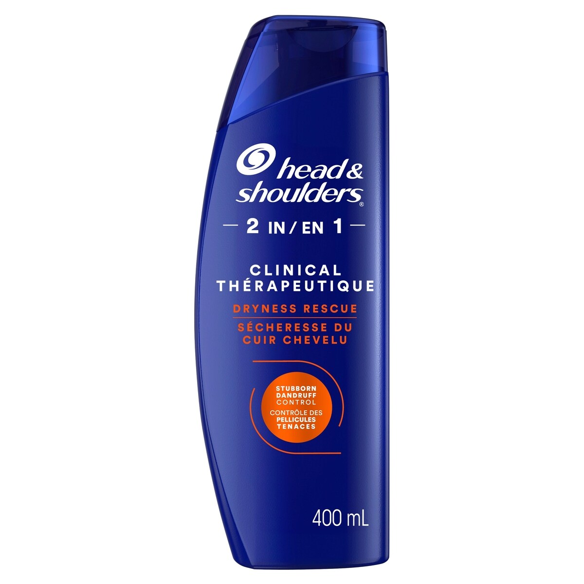 Shampooing 2 en 1 Intensité clinique Sécheresse du cuir chevelu, pour les pellicules tenaces