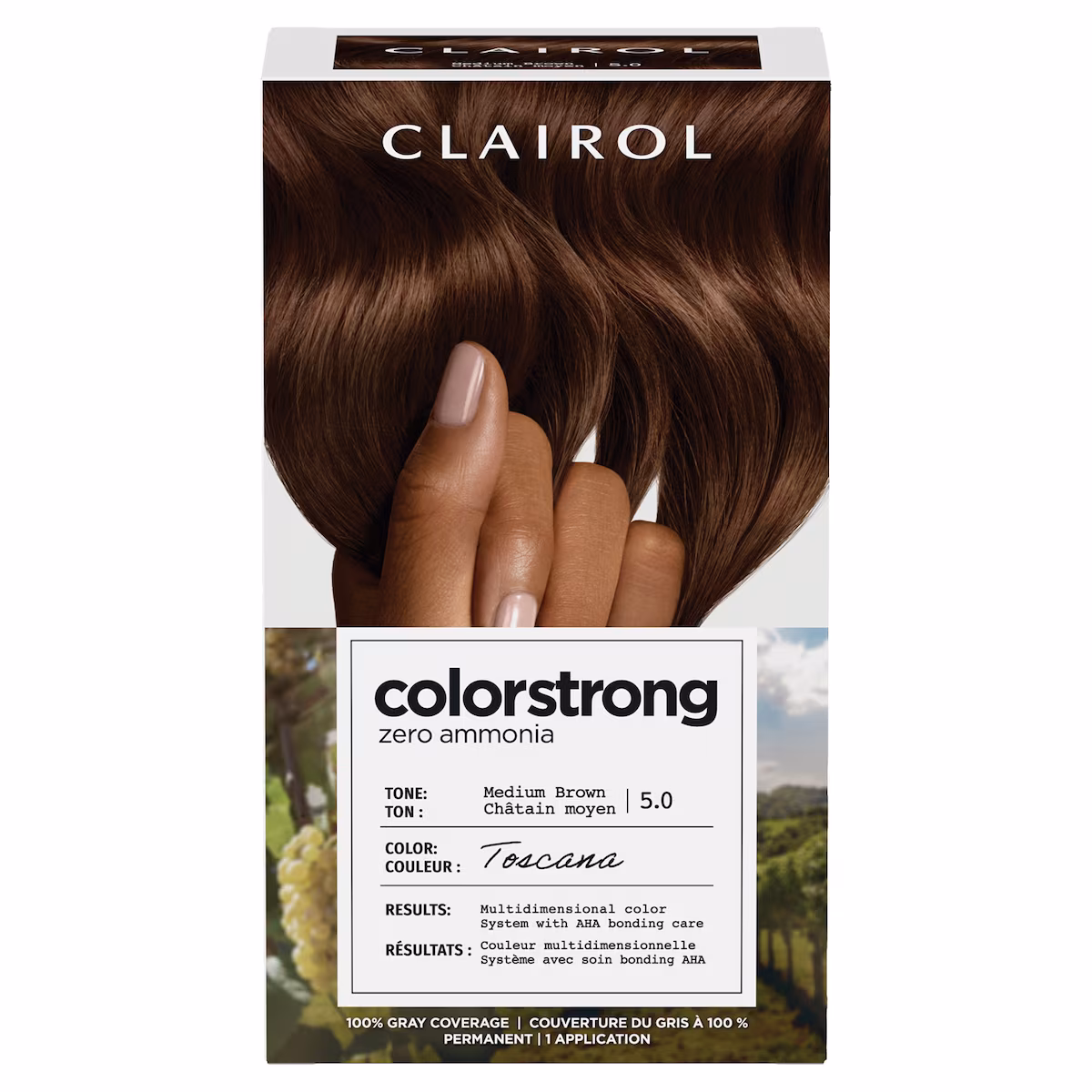 Colorstrong couverture du gris à 100 % châtain moyen 5.0 toscana