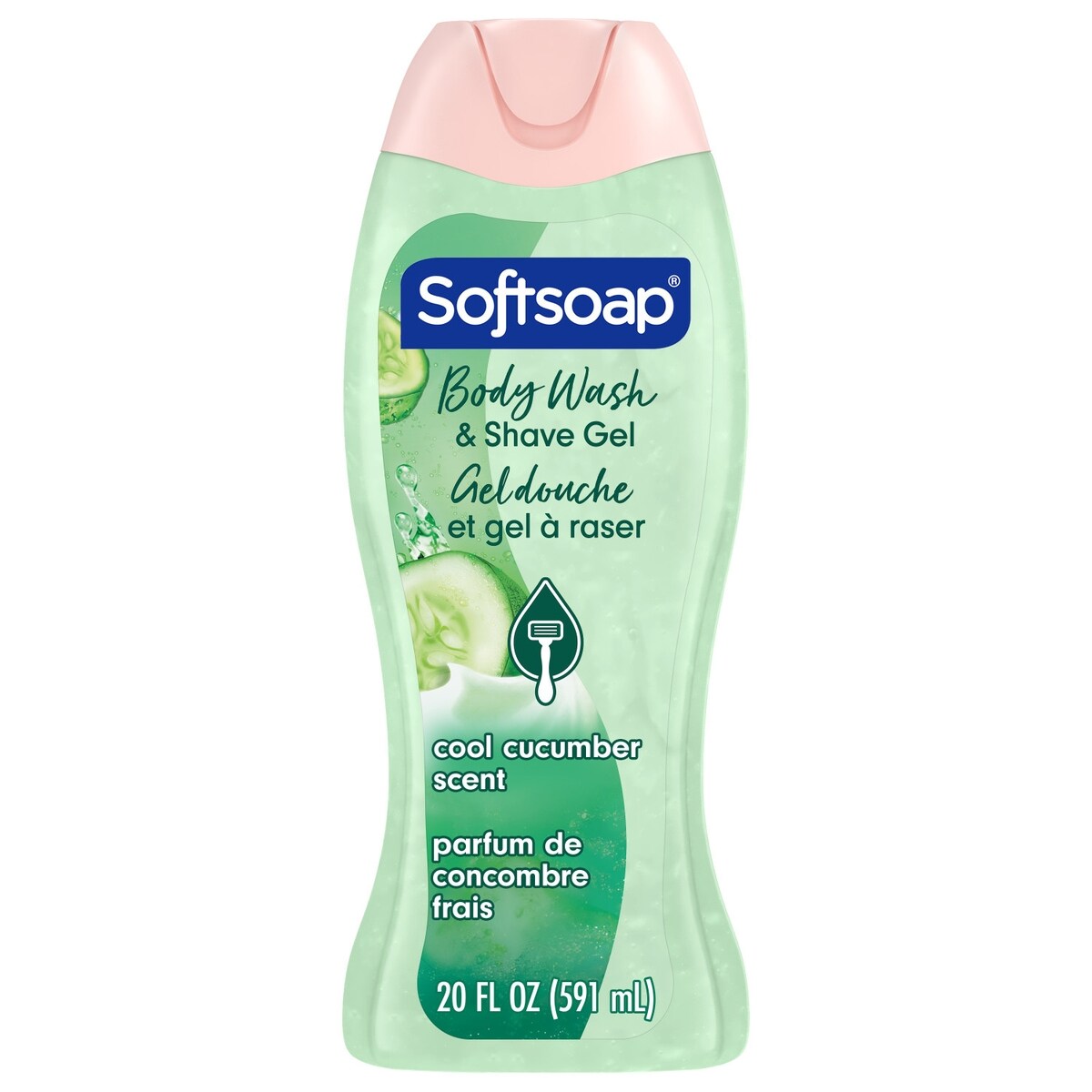 Gel douche et gel à raser parfum de concombre frais