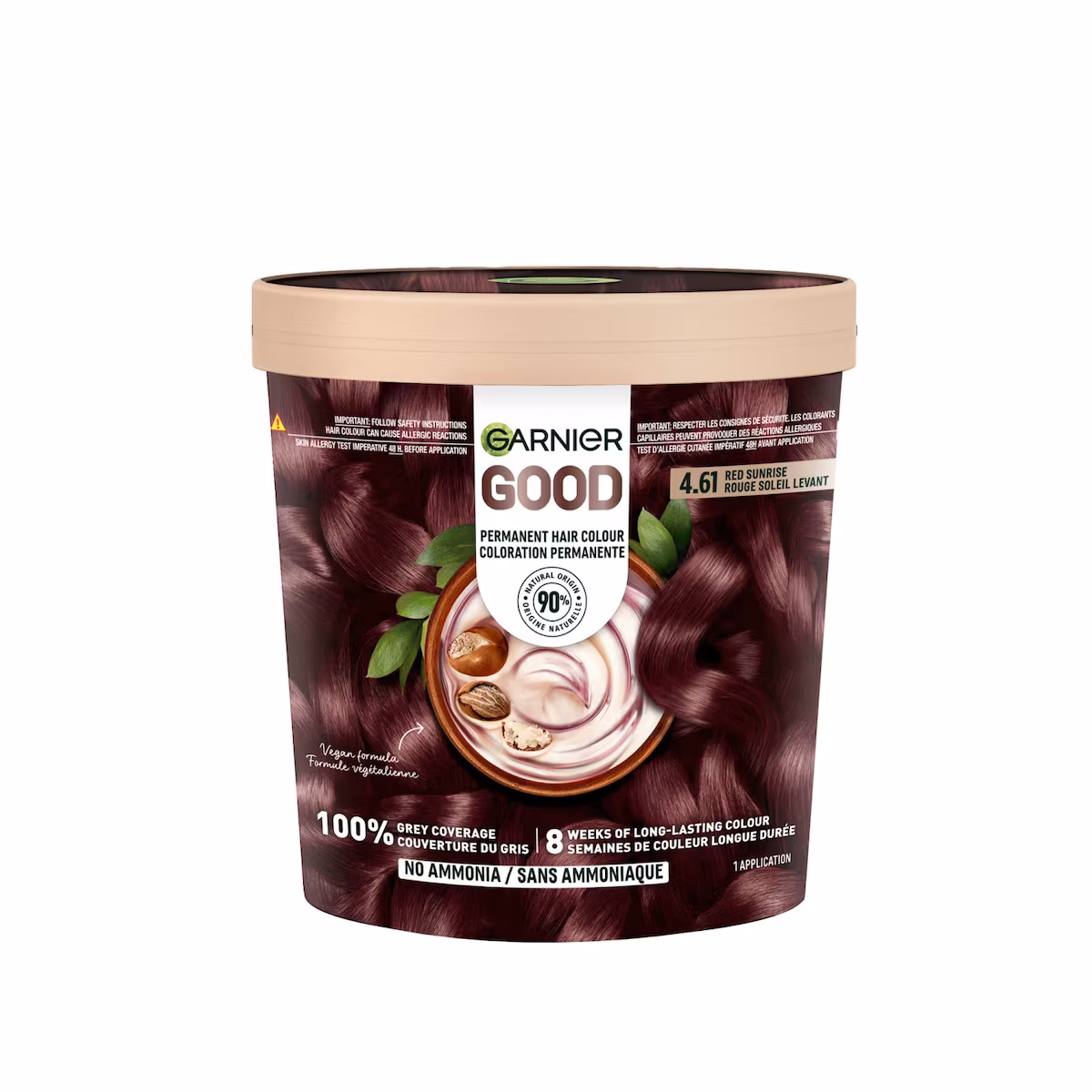 Good, Coloration Permanente, 100% Couverture du Gris, Sans Ammoniaque Rouge Soleil Levant