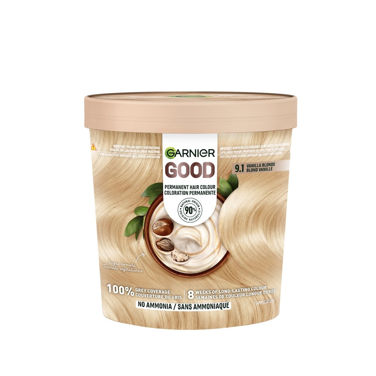 Good, Coloration Permanente, 100% Couverture du Gris, Sans Ammoniaque Blond Vanille