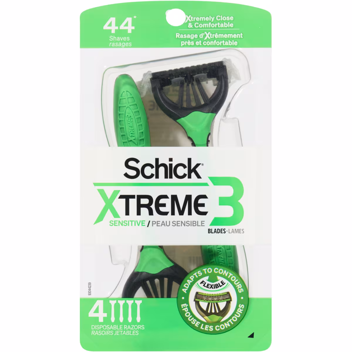 Rasoirs jetables à 3 lames pour hommes Xtreme3 pour peau sensible