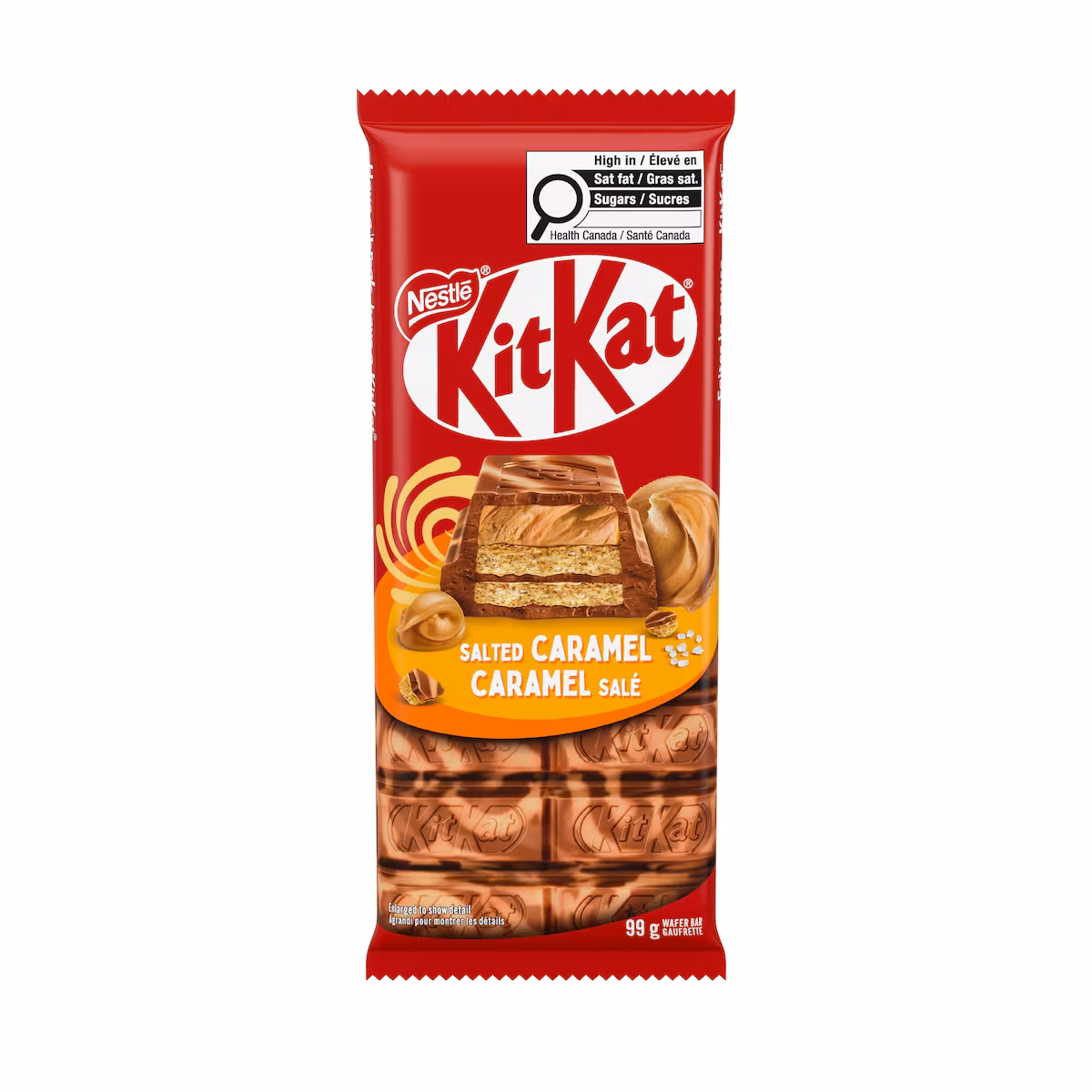 KITKAT Tablt., gaufrettes garnit. caram. sal.