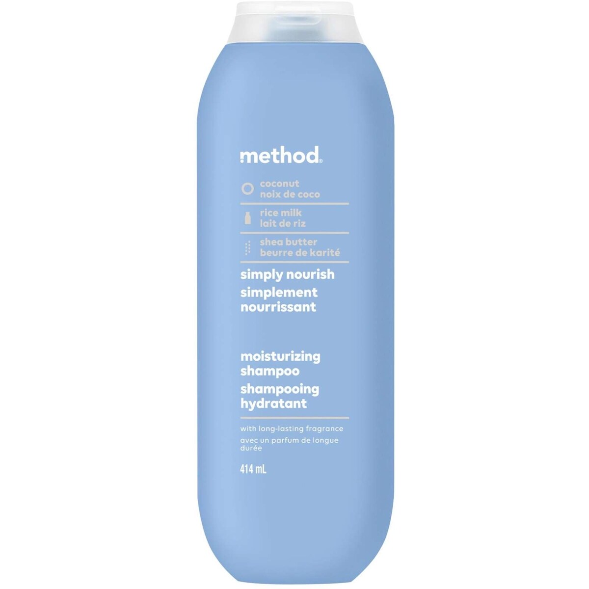 Shampooing simplement nourrissant à la noix de coco, lait de riz et beurre de karité