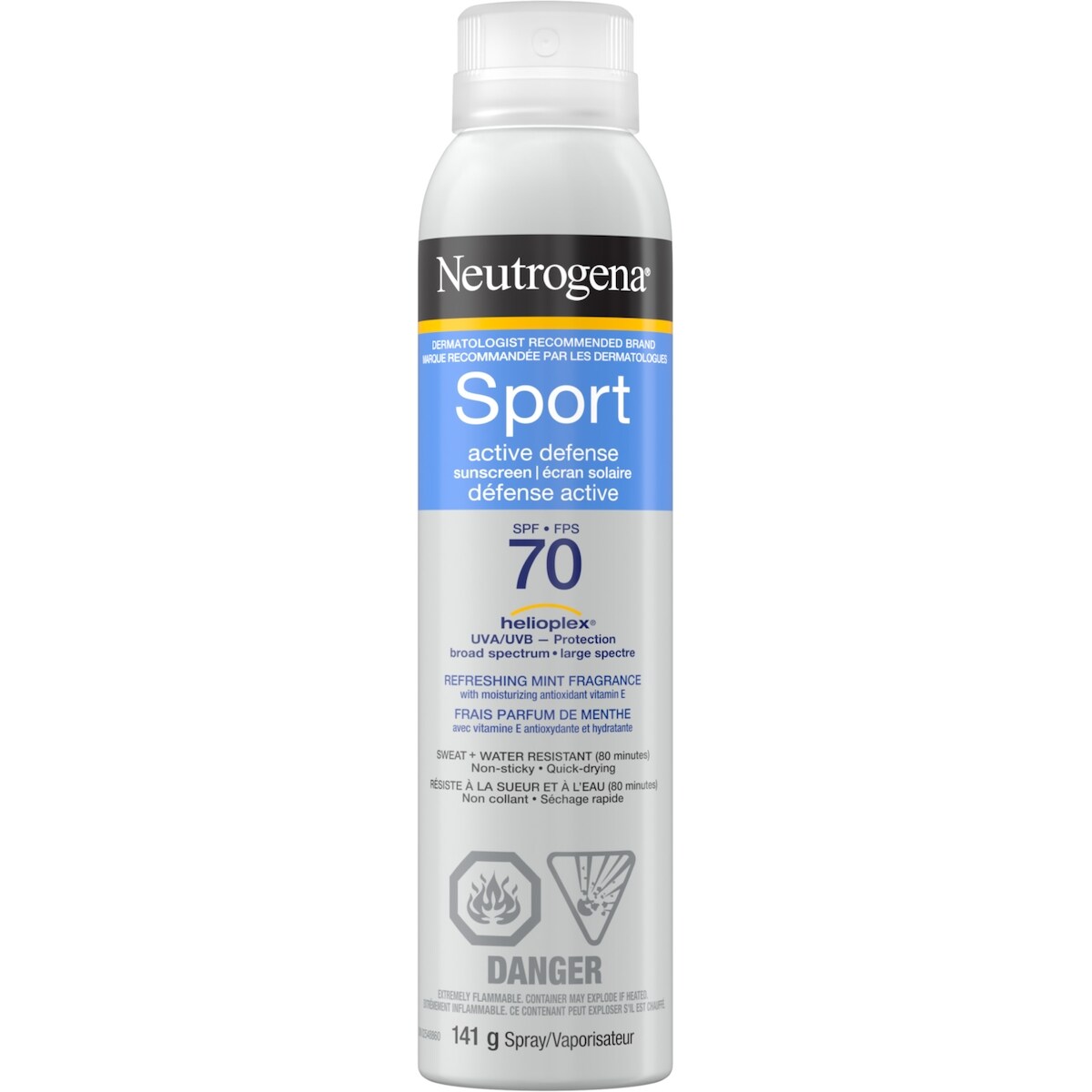 Vaporisateur d'écran solaire Sport Active Defense, FPS70