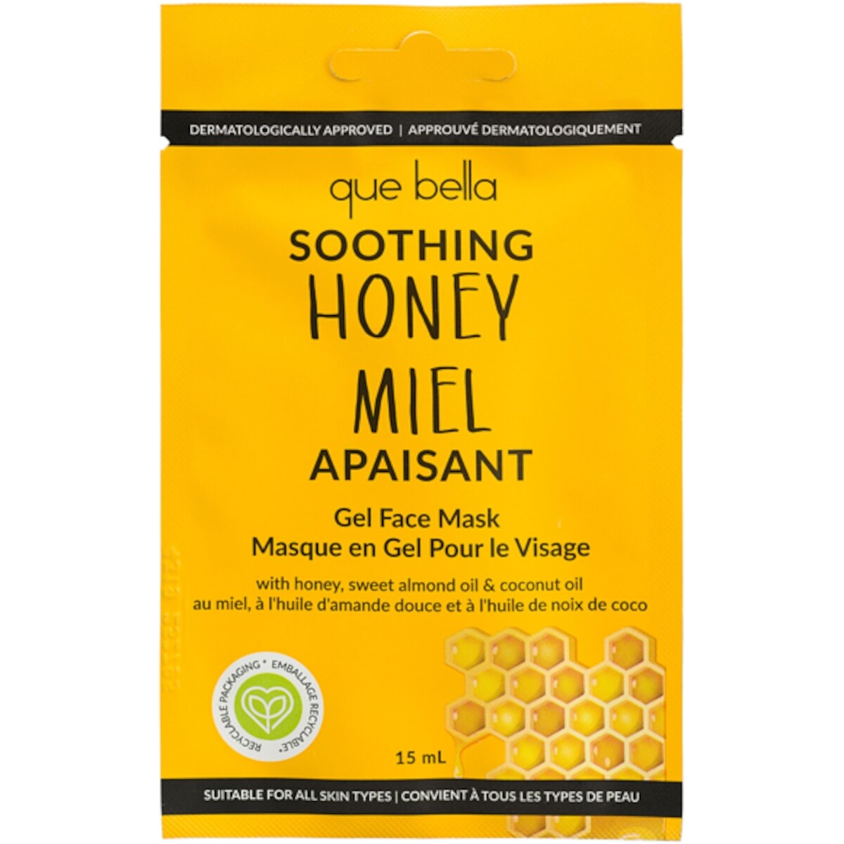 Masque en gel pour le visage miel apaisant