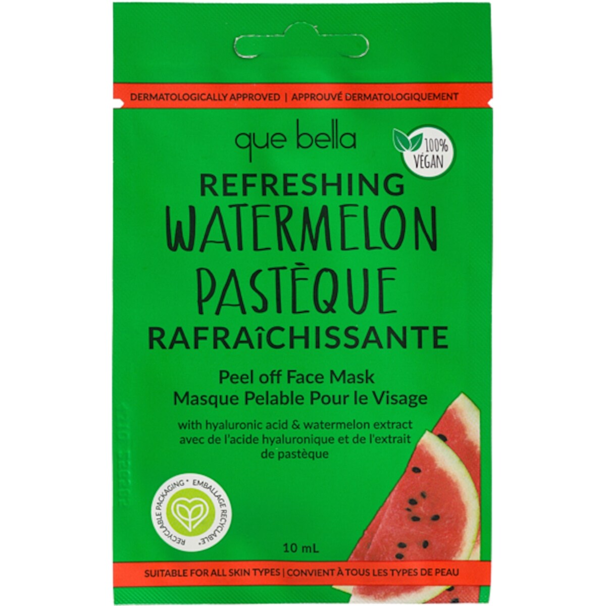 Masque pelable pour le visage pastèque rafraîchissante