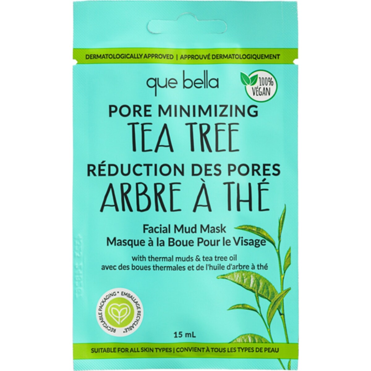 Masque à la boue pour le visage arbre à thé