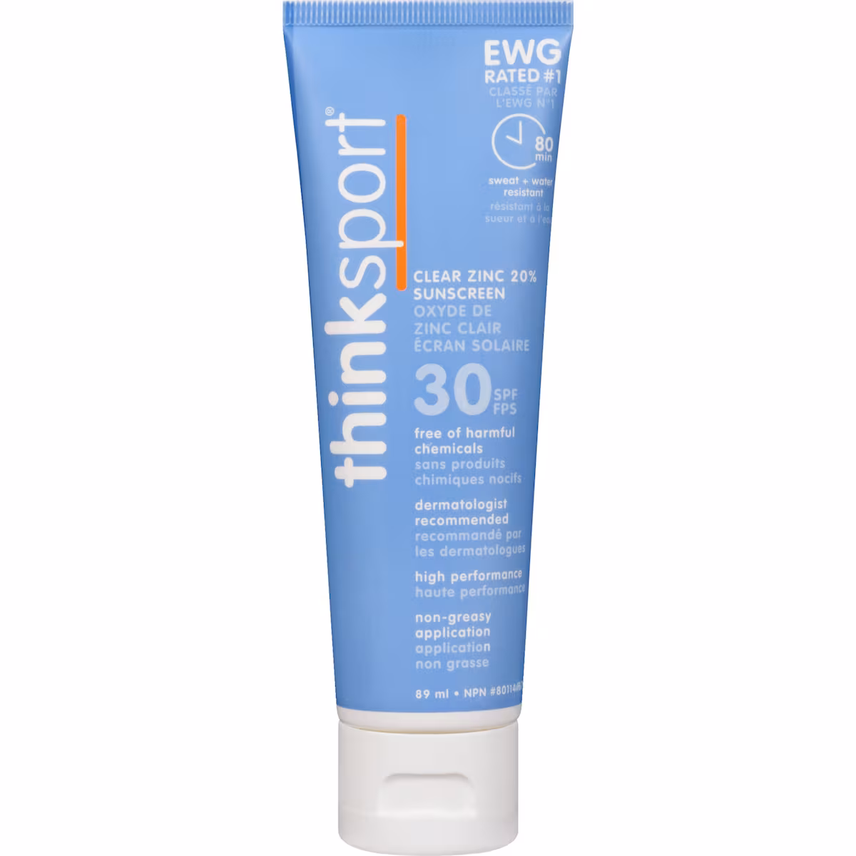 Oxyde de zinc clair écran solaire fps 30