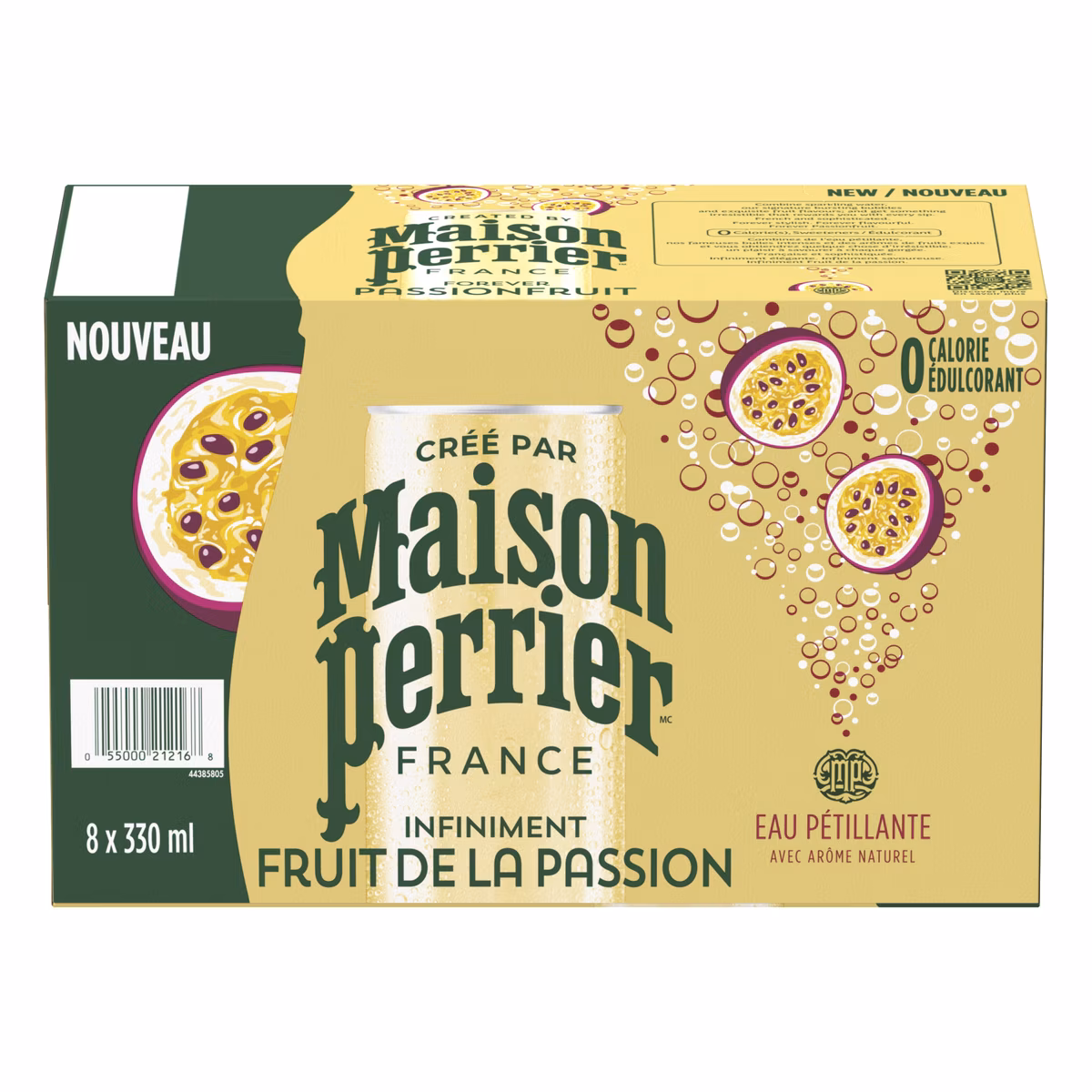 Boisson à leau pétillante Infiniment Fruit de la passion