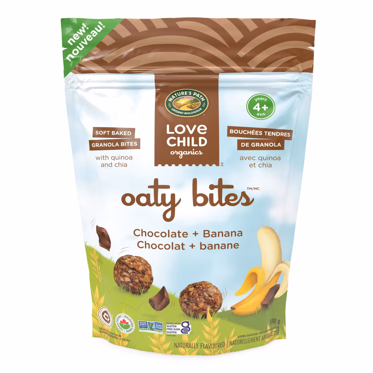 Bouchées collation chocolat + banane Oaty Bites