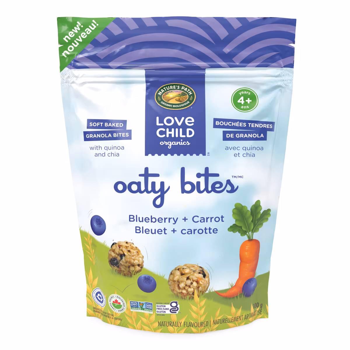 Bouchées collation bleuet + carotte Oaty Bites