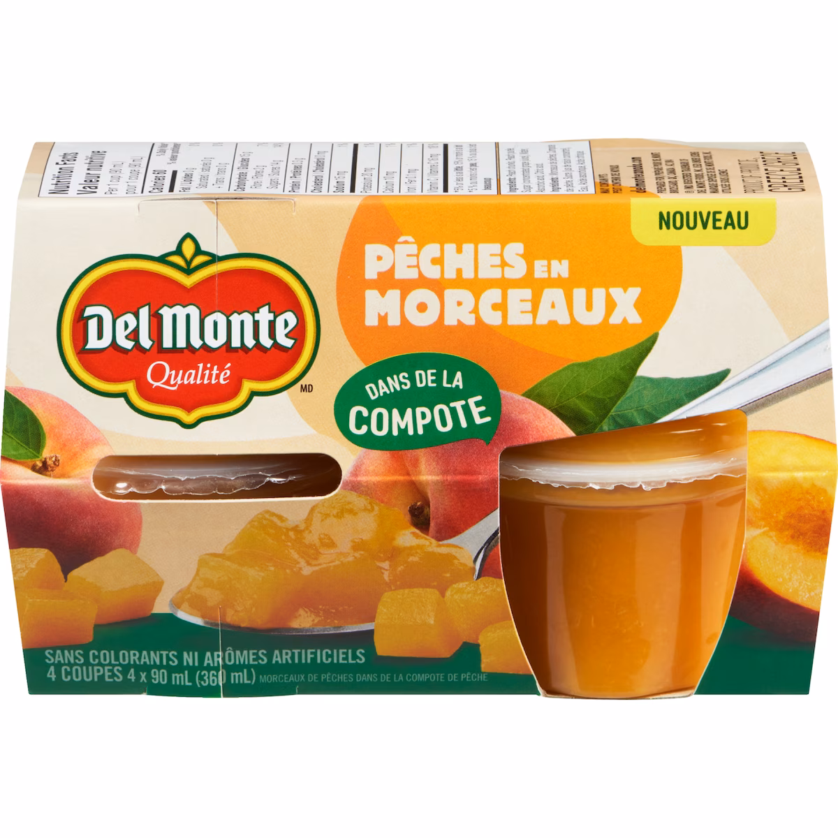 Morceaux de pêches dans de la compote de pêche