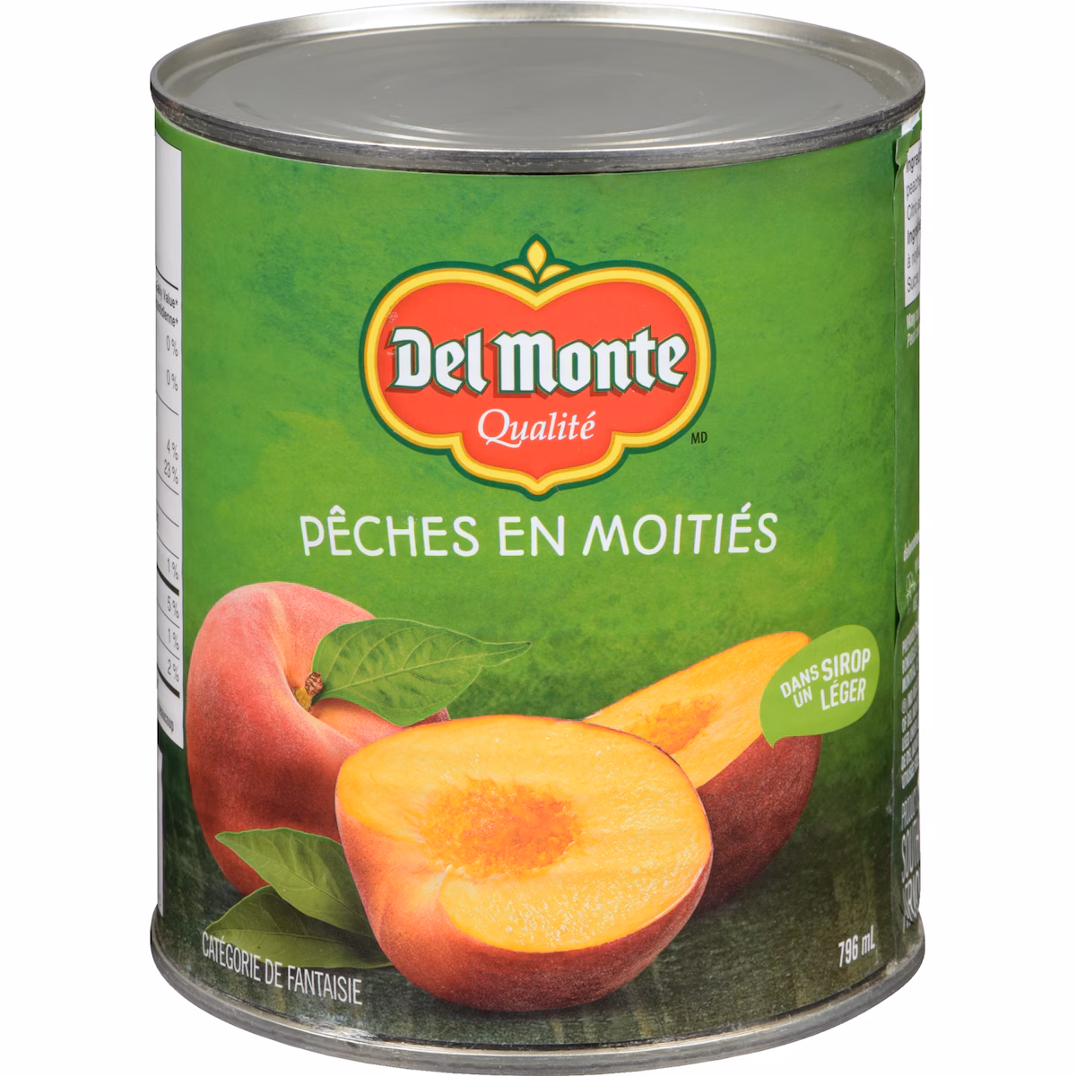 Pêches en moitiés dans un sirop léger