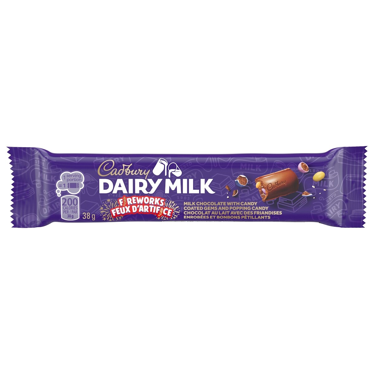 DAIRY MILK Feux dartifice, tablettes de chocolat au lait