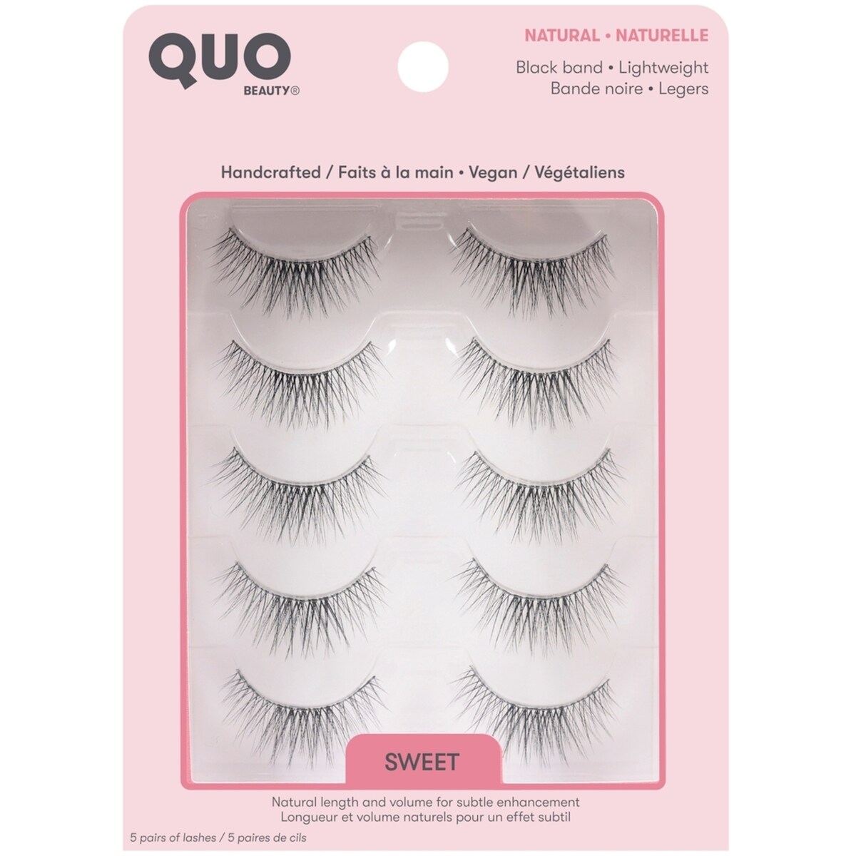 Cils naturels doux, lot de 5 sweet