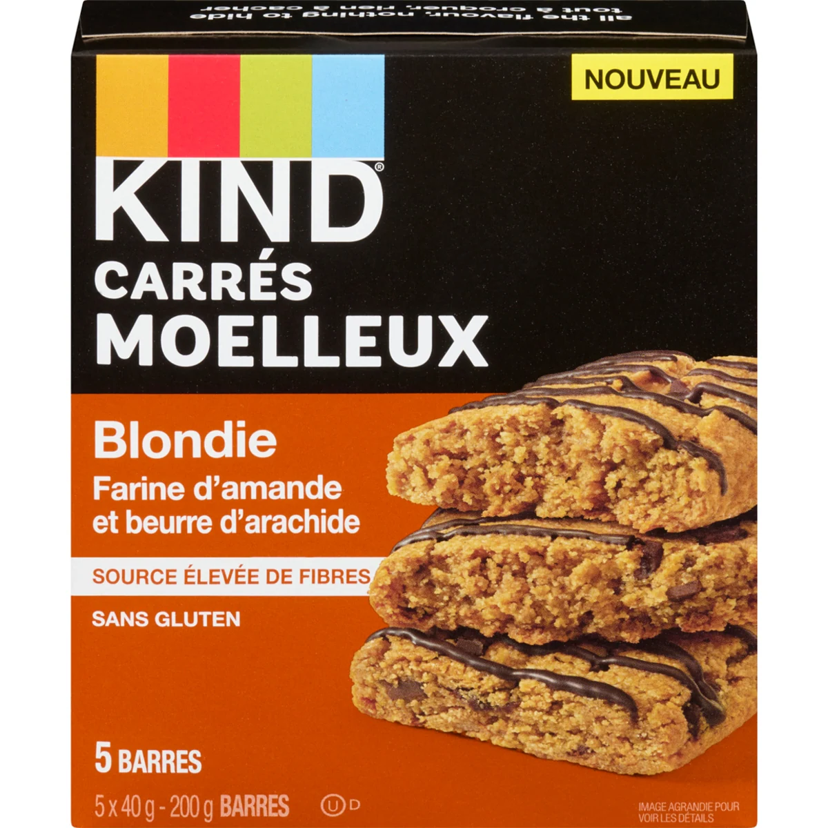 Carrés moelleux blondie farine d'amande et beurre d'arachide