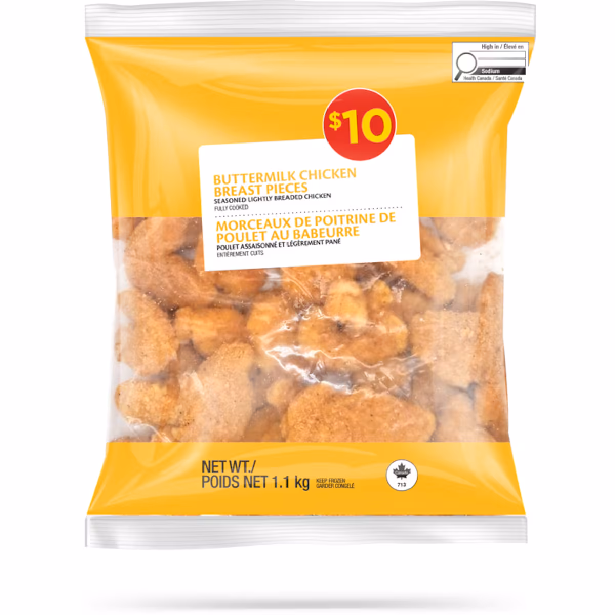 Morceaux de poitrine de poulet au babeurre