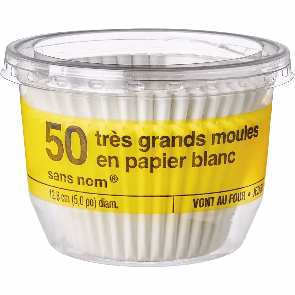 Très grands moules en papier blanc, ensemble de 50