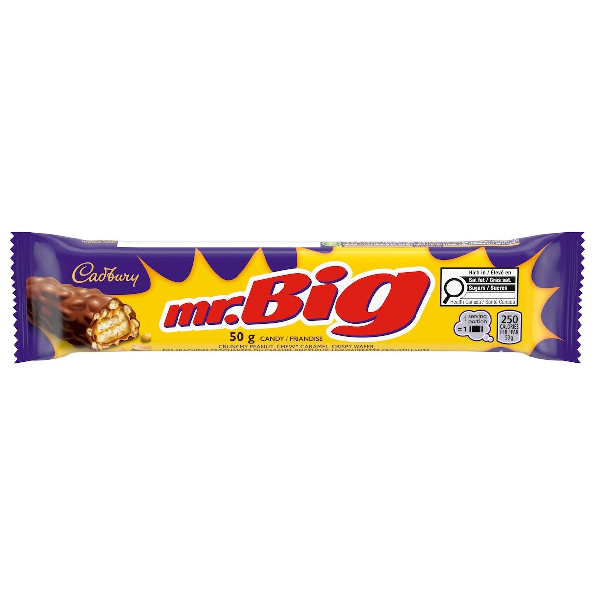 MR. BIG Friandise à saveur de chocolat, enveloppée individuellement, gâterie sucrée