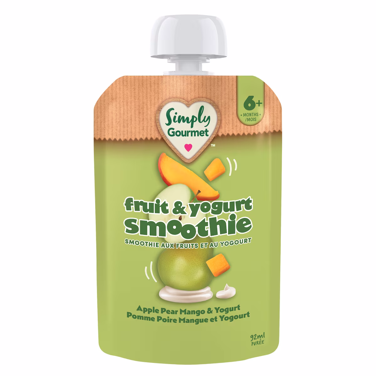 Smoothie Simply Gourmet pomme poire mangue et yogourt