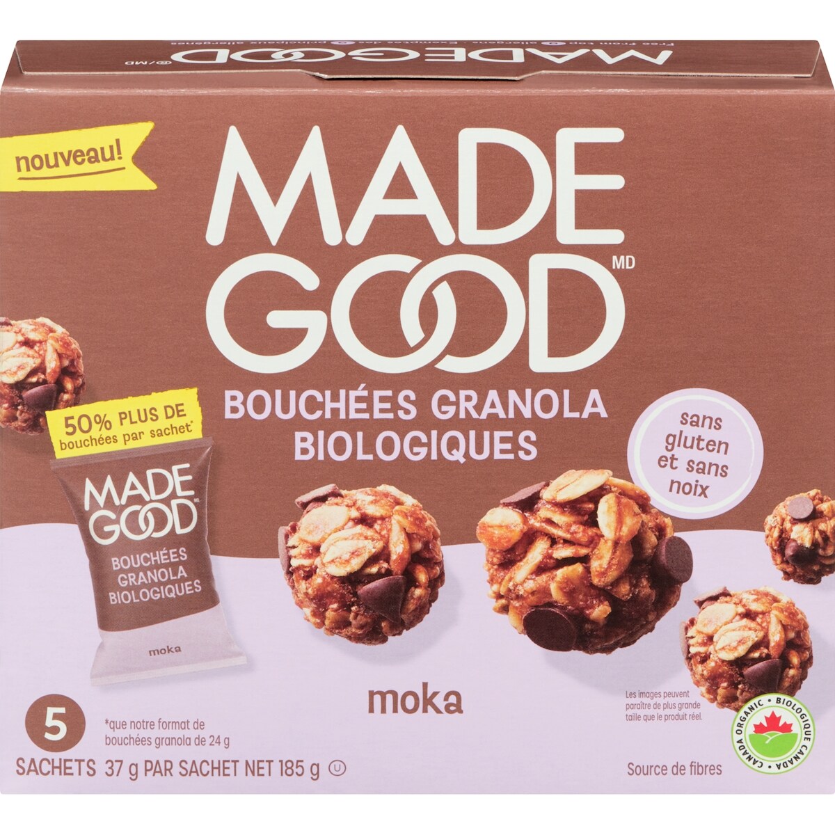 Bouchées granola biologiques moka